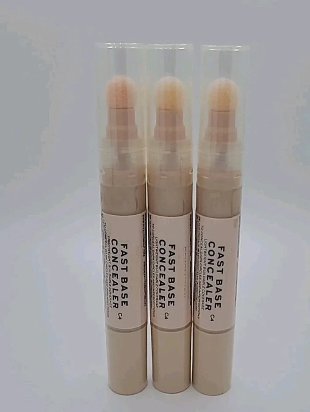 NWT 3x Makeup Revolution Fast Base Concealer #C4 0.15 fl oz Ea SEALED